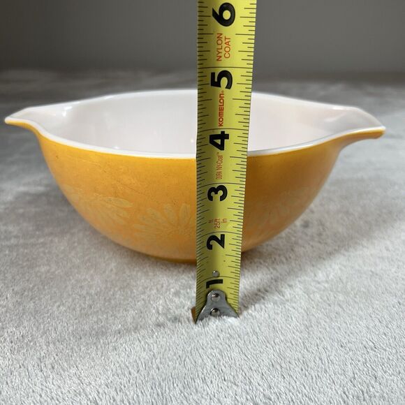Vintage Pyrex Mixing Bowls Lot Of 3 American Gooseberry Sunflower - Picture 5 of 16